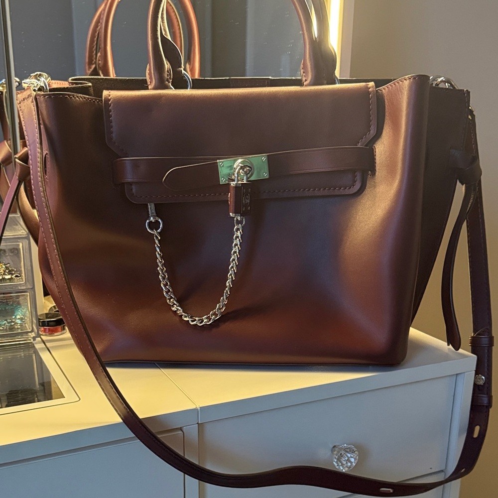 Michael Kors Burgundy Leather Satchel